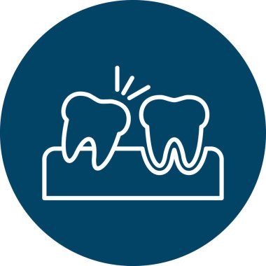 Diş ikonu. Basit tasarım