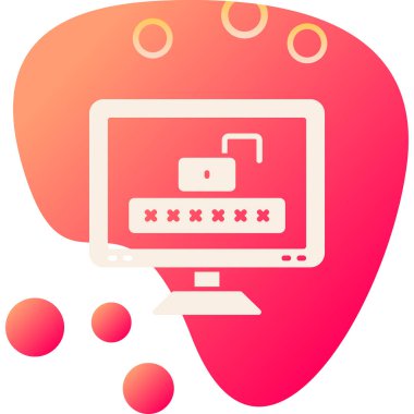 bilgisayar parola kilidi simgesi düz biçimli