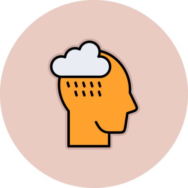 vektör fırtına simgesi, basit vektör illüstrasyonu