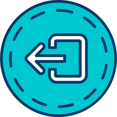 Para değişim simgesi renk ana hatları vektörü