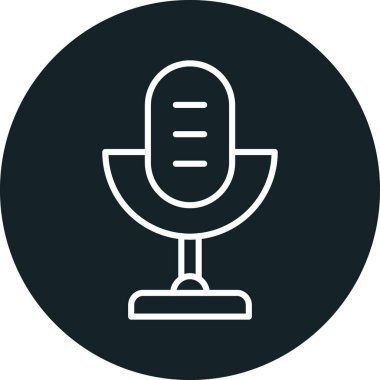 bir mikrofonun vektör simgesi