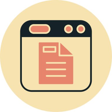 Tarayıcı. Web simgesi basit illüstrasyon