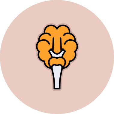 Beyin anatomisi ikonu. beyaz üzerinde izole edilmiş beyin anatomi vektör simgesi rengi
