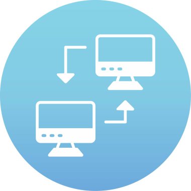 Bilgisayar monitörü. Web simgesi basit tasarım