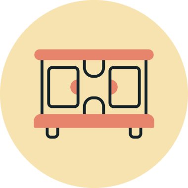 Otobüs. Web simgesi basit illüstrasyon