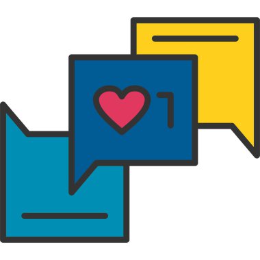 Sohbet mesajı vektör illüstrasyonu