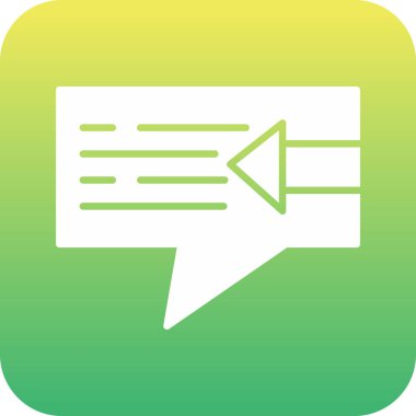 Sohbet simgesinin vektör illüstrasyonu