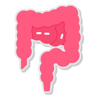 Pembe eşarplı bir adamın pembe çizgi film karakterinin vektör çizimi