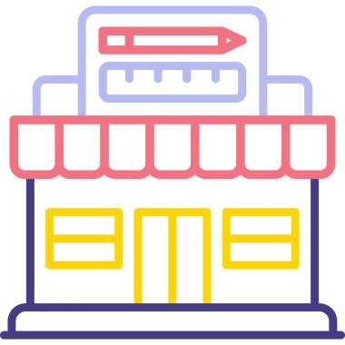 Dükkan. Web simgesi basit illüstrasyon