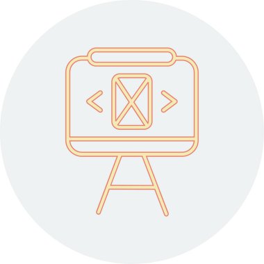 Kod simgesi, satırı ve dolumu olan dijital tablet