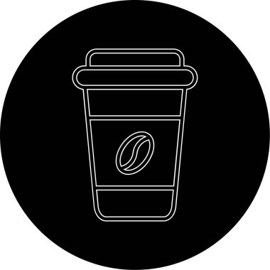 Bir kahve fincanı simgesinin vektör çizimi