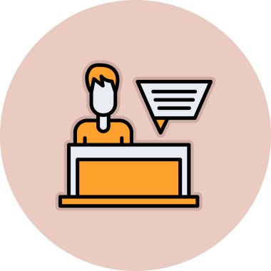 çevrimiçi öğrenme rengi vektör illüstrasyonu