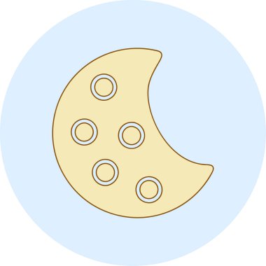 Ay. Web simgesi basit illüstrasyon