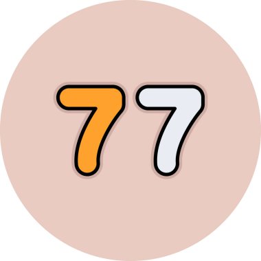 7 numaralı vektör simgesi gösterim vektörü