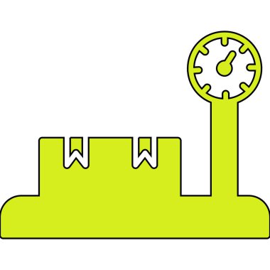 Yeşil ve sarı ölçüm bandının vektör çizimi