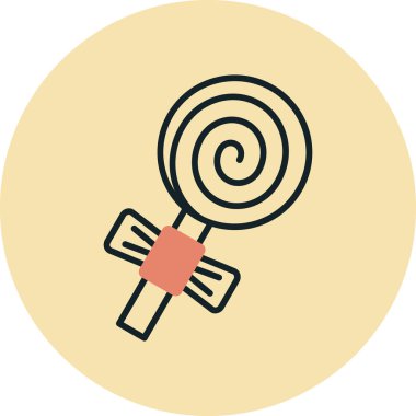 Lolipop renkli vektör simgesi