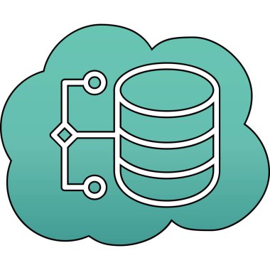 Bulut hesaplama simgesi. beyaz üzerinde izole edilmiş bulut hesaplama vektör simgesi