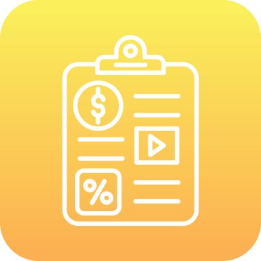 vektör raporu düz biçim simgesi