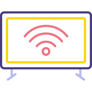 Televizyon. Web simgesi basit illüstrasyon