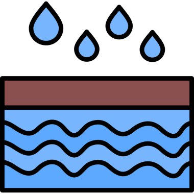 Su damlaları ikon vektör illüstrasyonu