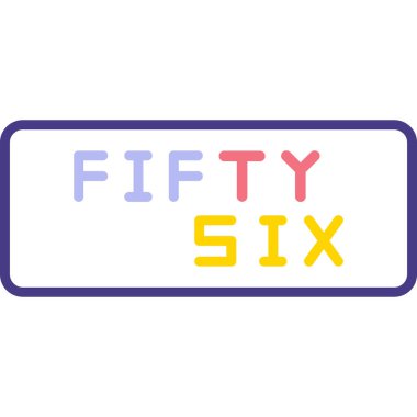 65 bit piksel biçimli metin vektör çizimi