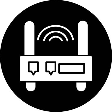 Kablosuz. Web simgesi basit illüstrasyon