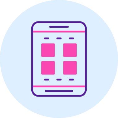 mobil uygulama simgesi basit vektör çizimi