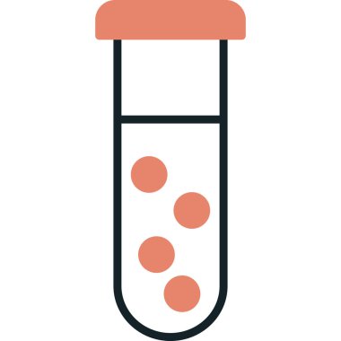 Test tübü simgesi, vektör illüstrasyonu