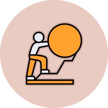 Egzersiz. Web simgesi basit illüstrasyon