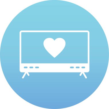 Televizyon. Web simgesi basit tasarım