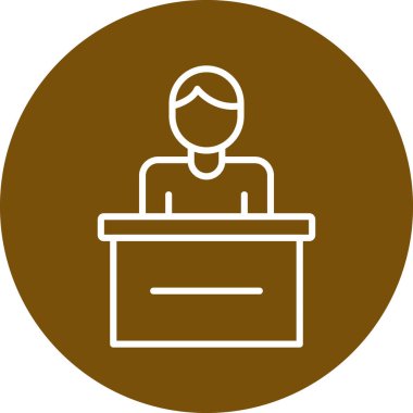 Mikrofonlu bir adamın vektör çizimi