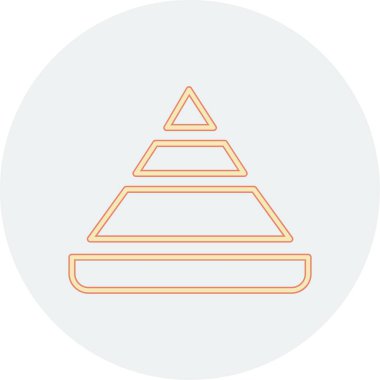 Piramit düz vektör simgesi