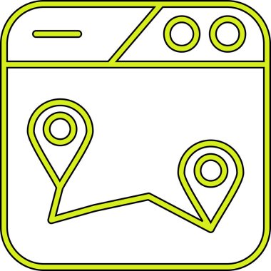 Harita işaretleyici simgesi, vektör illüstrasyonu