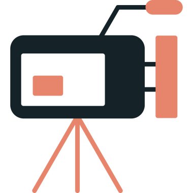 Video kamera. Web simgesi basit illüstrasyon