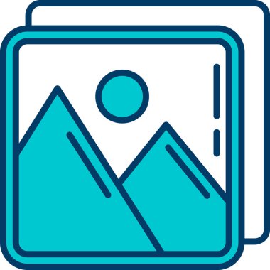 Dağ. Web simgesi basit illüstrasyon