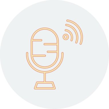 mikrofon simgesi vektör illüstrasyonu