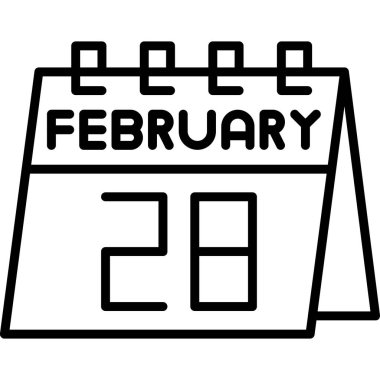 Şubat 23 - gün simge tasarım vektörü