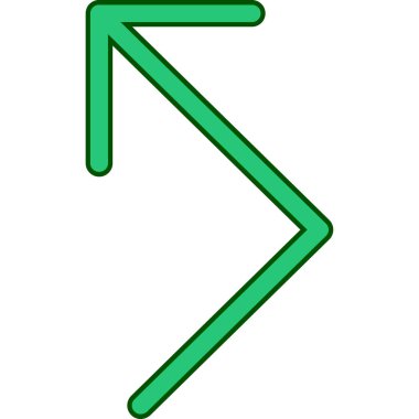 Beyaz arkaplanda izole edilmiş ana hatlı ok simgesi. Ok başı sembolü. Yön tabelası. vektör