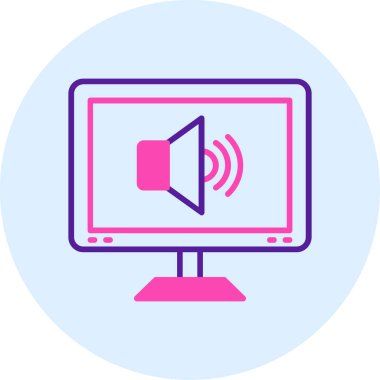 Konuşmacı. Web simgesi basit illüstrasyon