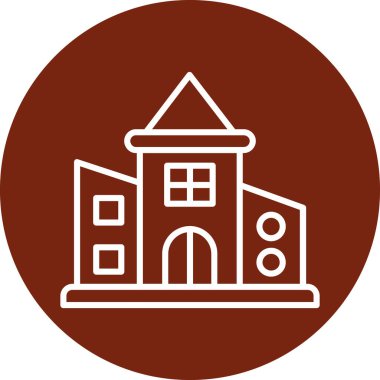 bina simgesi, vektör illüstrasyonu