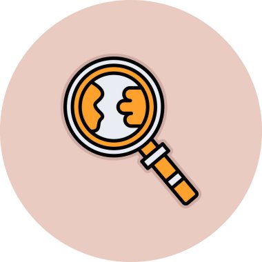 büyütme cam simgesi vektör illüstrasyon grafik tasarımı