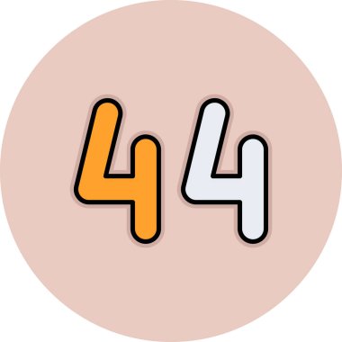 4 sayı vektör illüstrasyon tasarımı