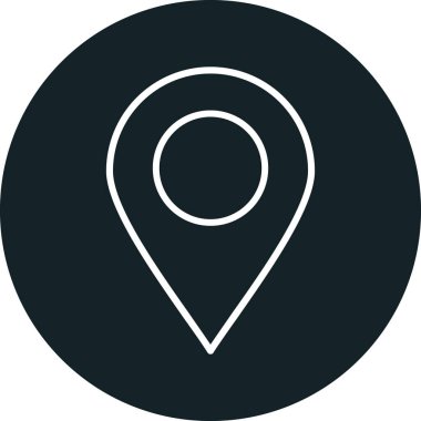 konum haritası imleci simgesi ana hat biçiminde