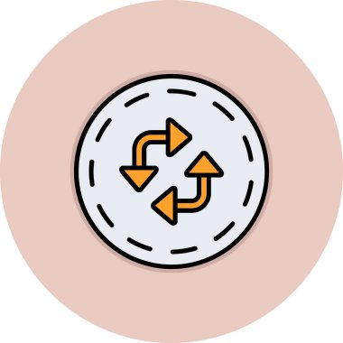 Para için. Web simgesi basit illüstrasyon