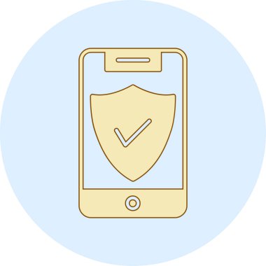 Cep telefonu simgesinin vektör illüstrasyonu