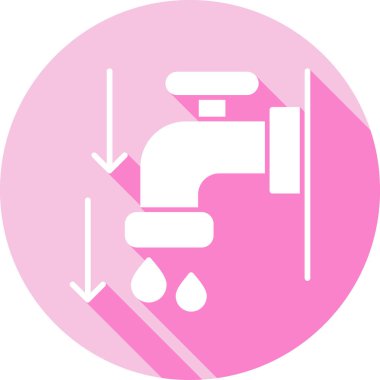 Tesisat işi. Web simgesi vektör illüstrasyonu