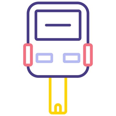 usb flash disk simgesi, vektör illüstrasyonu