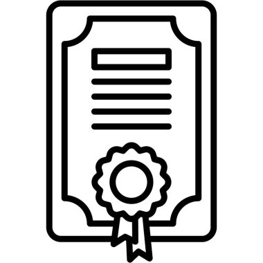 Sertifika sertifikası simgesi ana hat biçiminde