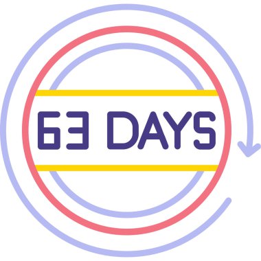 5 gün geri sayım simgesi, 65 gün kaldı, dijital gün geri sayımı için geri sayım, 5 gün, 0 gün