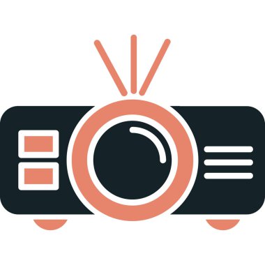 projektör web simgesi, vektör çizim